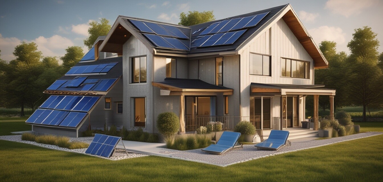 Smart home energy system with solar panels